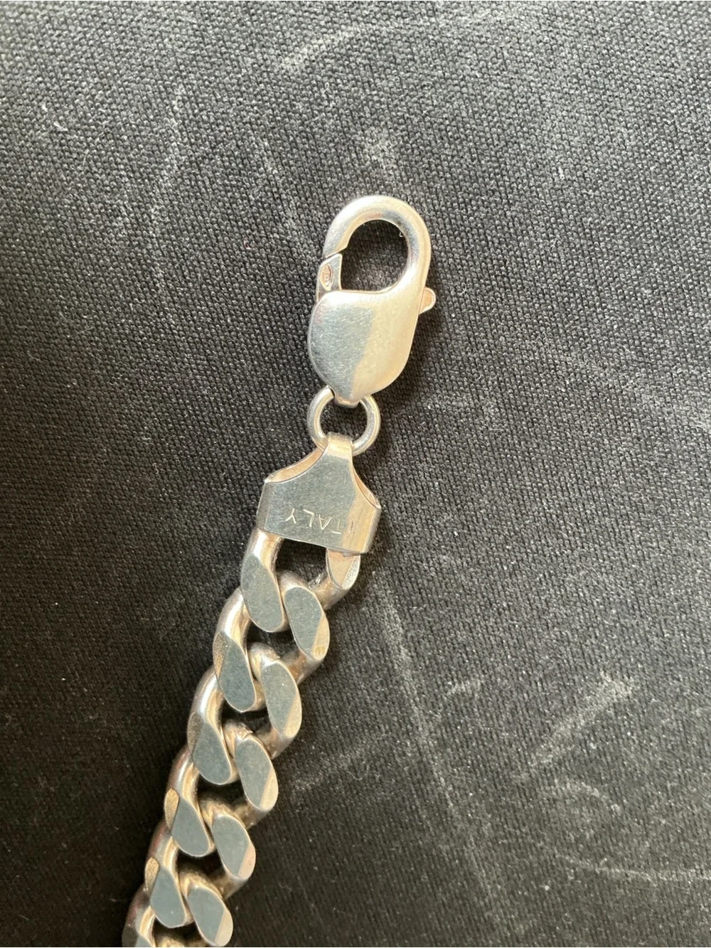 Silver Jeans Men’s Silver ID Curb Link Bracelet